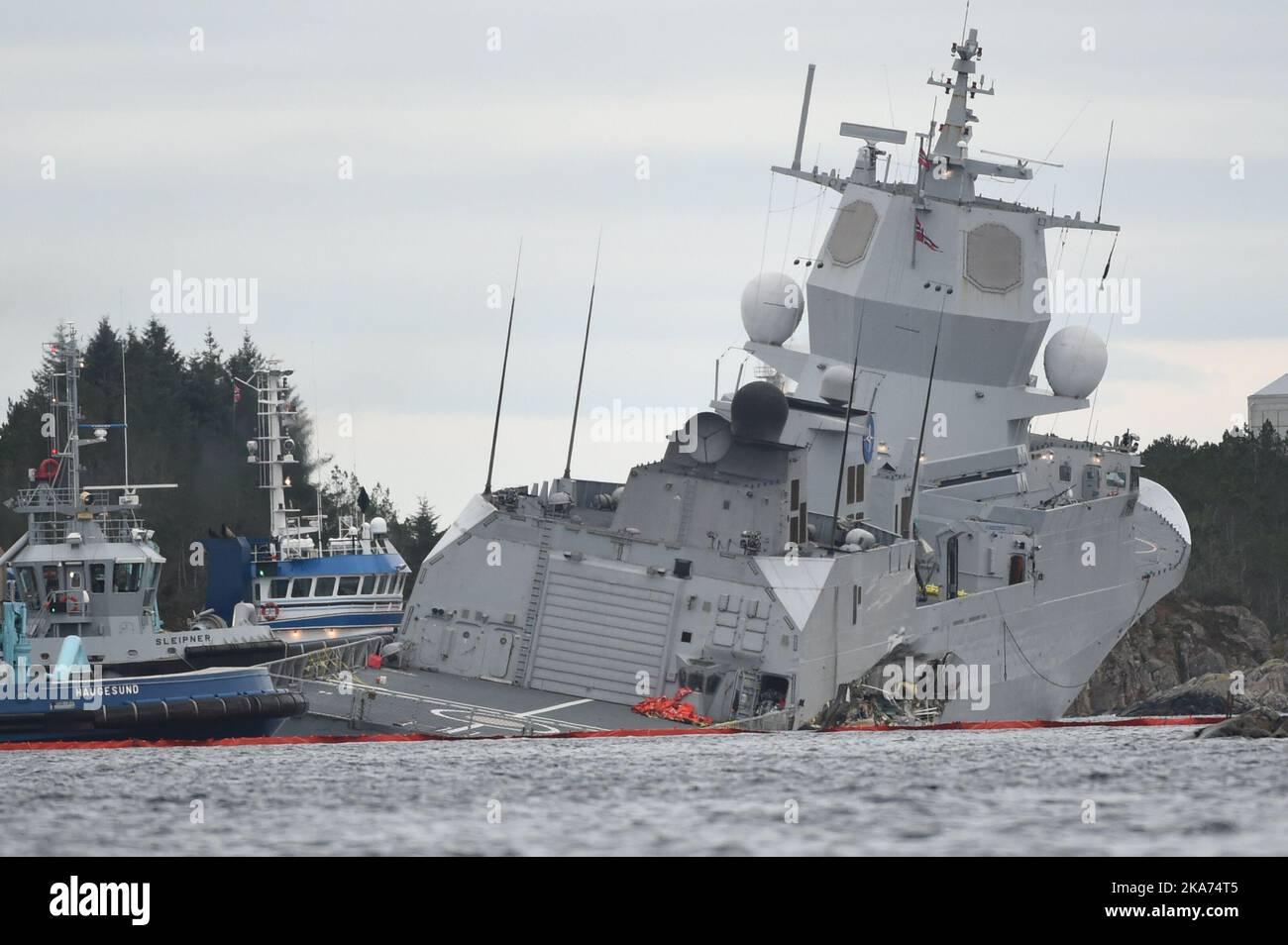 KNM Helge Ingstad Fregatt-tap