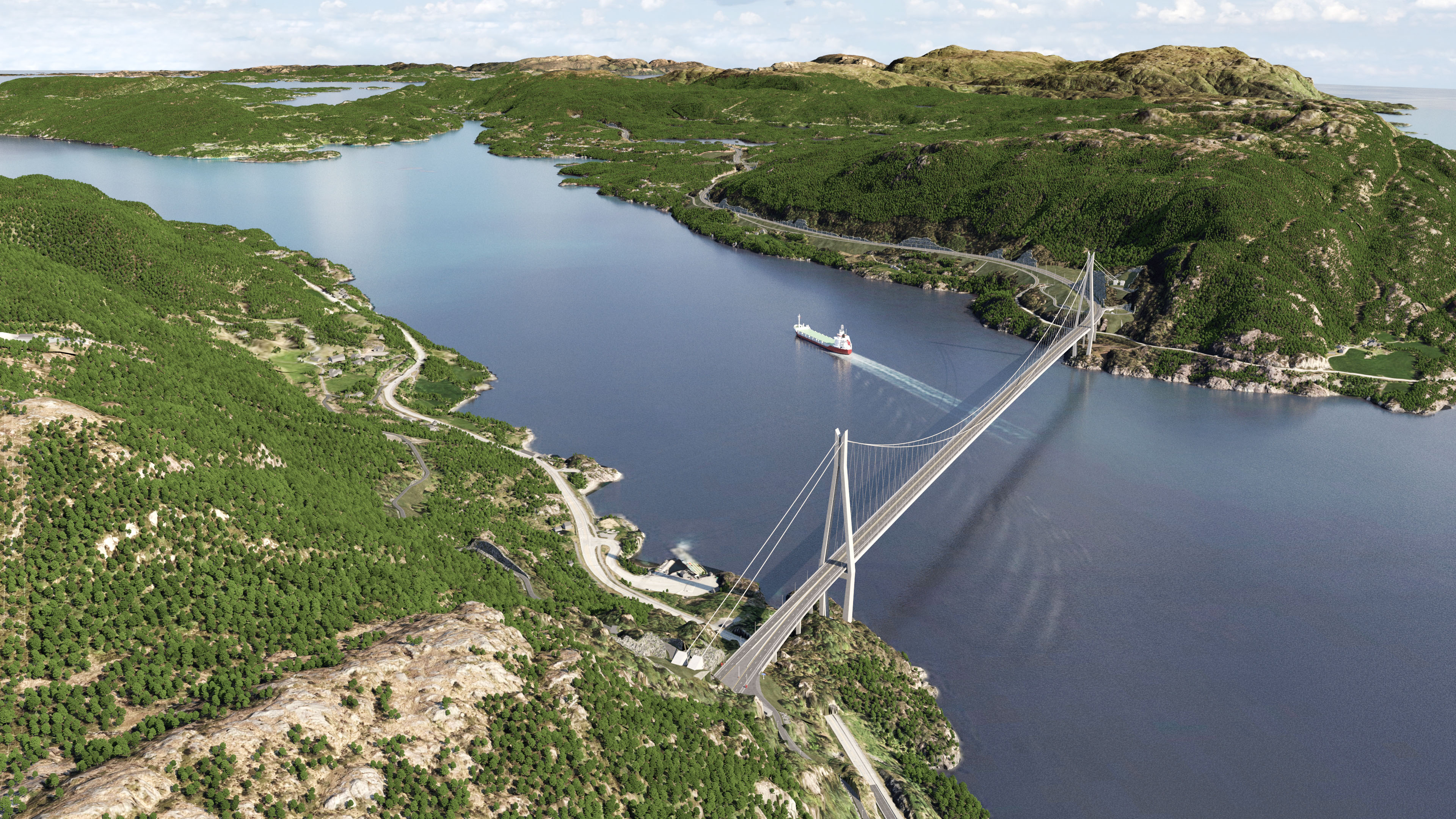 Bru over Langenuen - Noregs tredje lengste bru